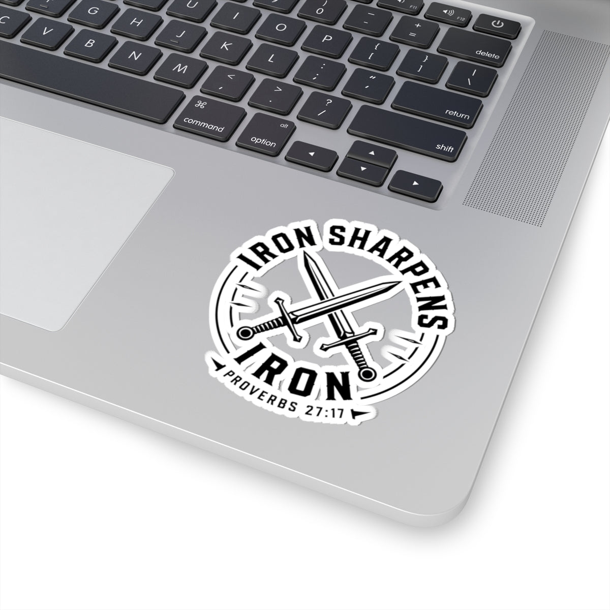 Iron Sharpens Iron Swords Sticker — Faith Decal | Proverbs 27:17