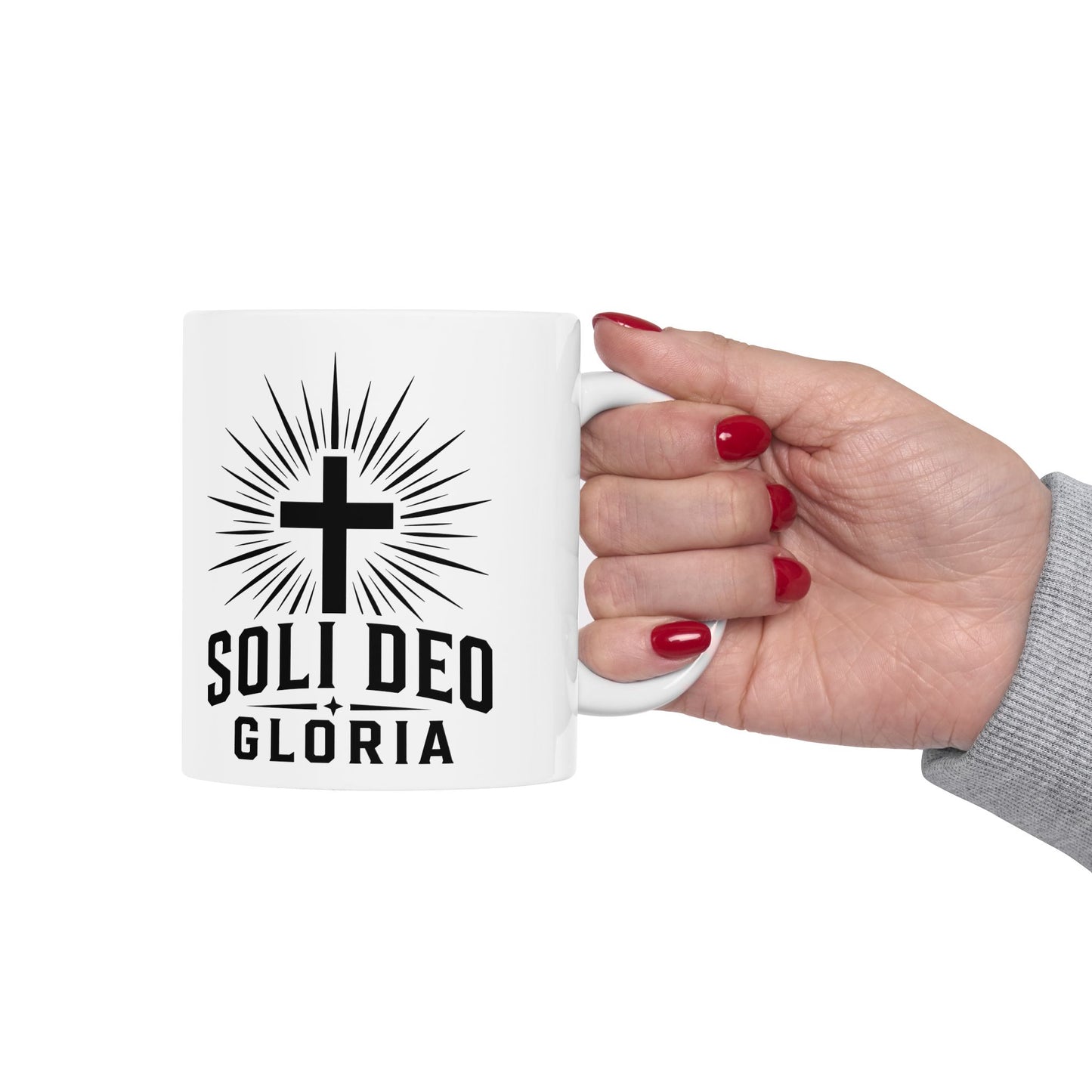 Soli Deo Gloria Solar Glazed Ceramic Mug — Christian Coffee Cup | 11oz & 15oz