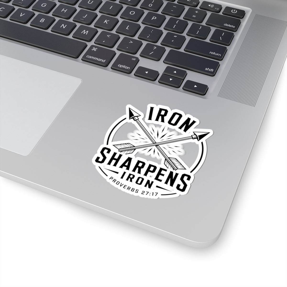 Iron Sharpens Iron Arrows Sticker — Faith Decal | Proverbs 27:17
