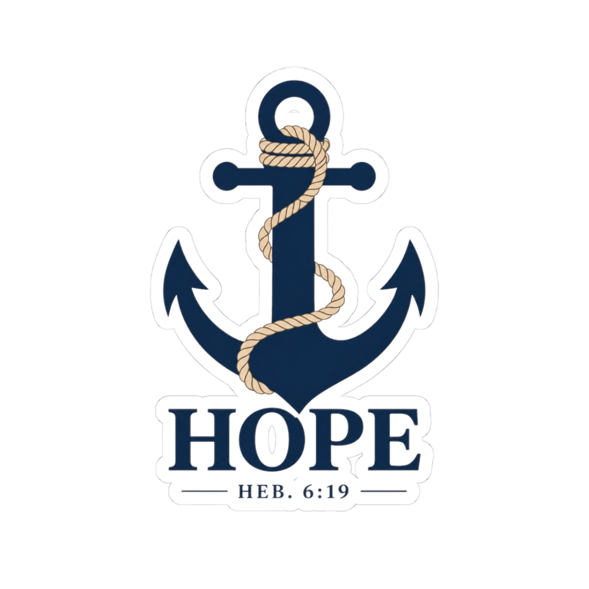 Hope Anchor Sticker — Nautical Faith Decal | Hebrews 6:19