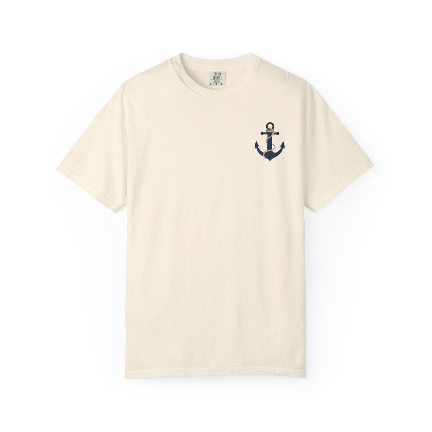 Faith Anchor T‑Shirt — Nautical Anchor Graphic with "FAITH" & Col. 1:23