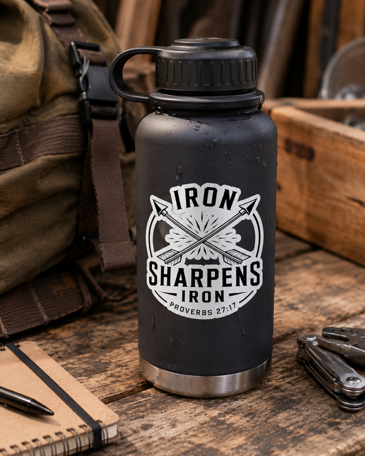 Iron Sharpens Iron Arrows Sticker — Faith Decal | Proverbs 27:17
