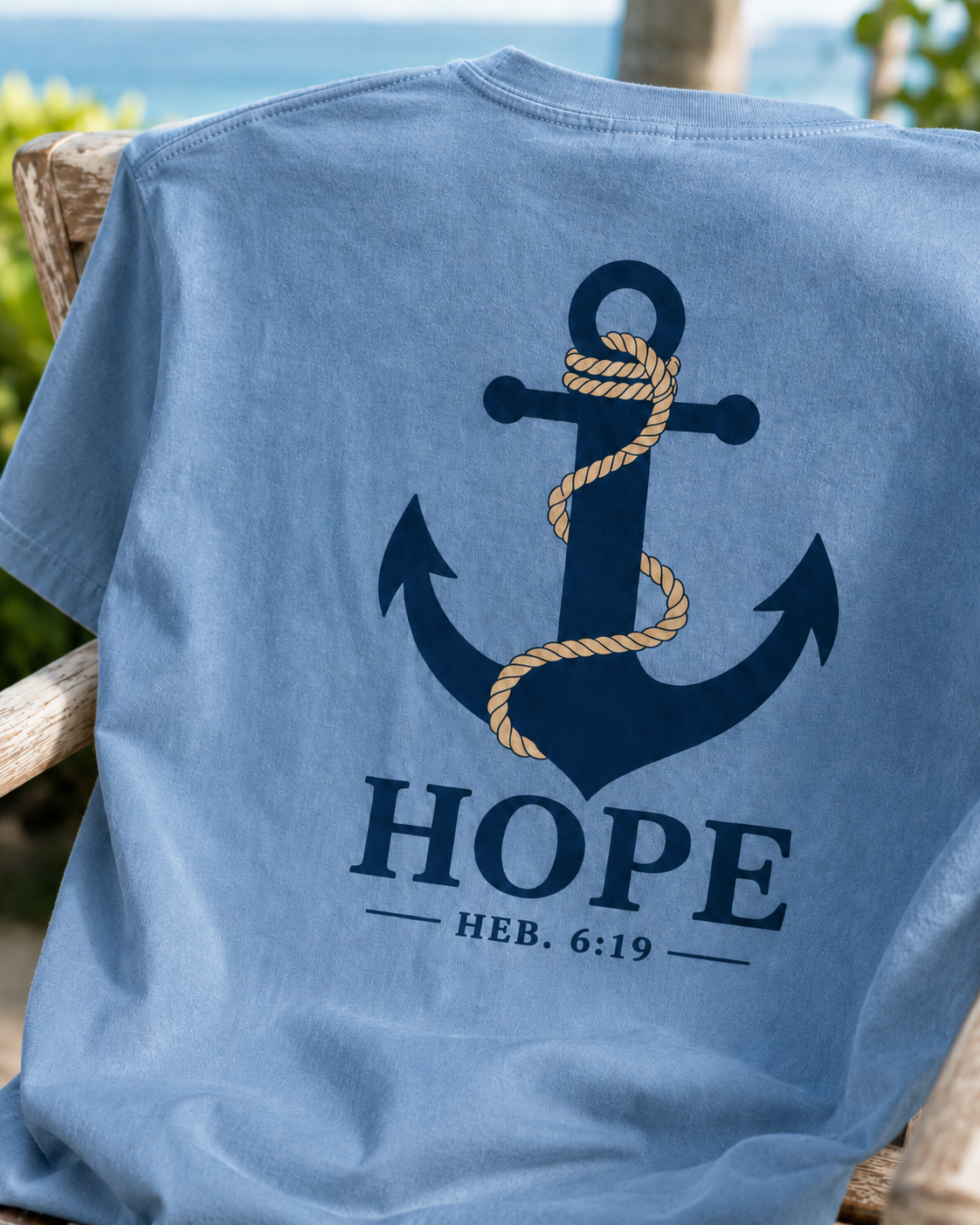 Hope Anchor T-Shirt — Faith-Inspired Nautical Tee | Hebrews 6:19