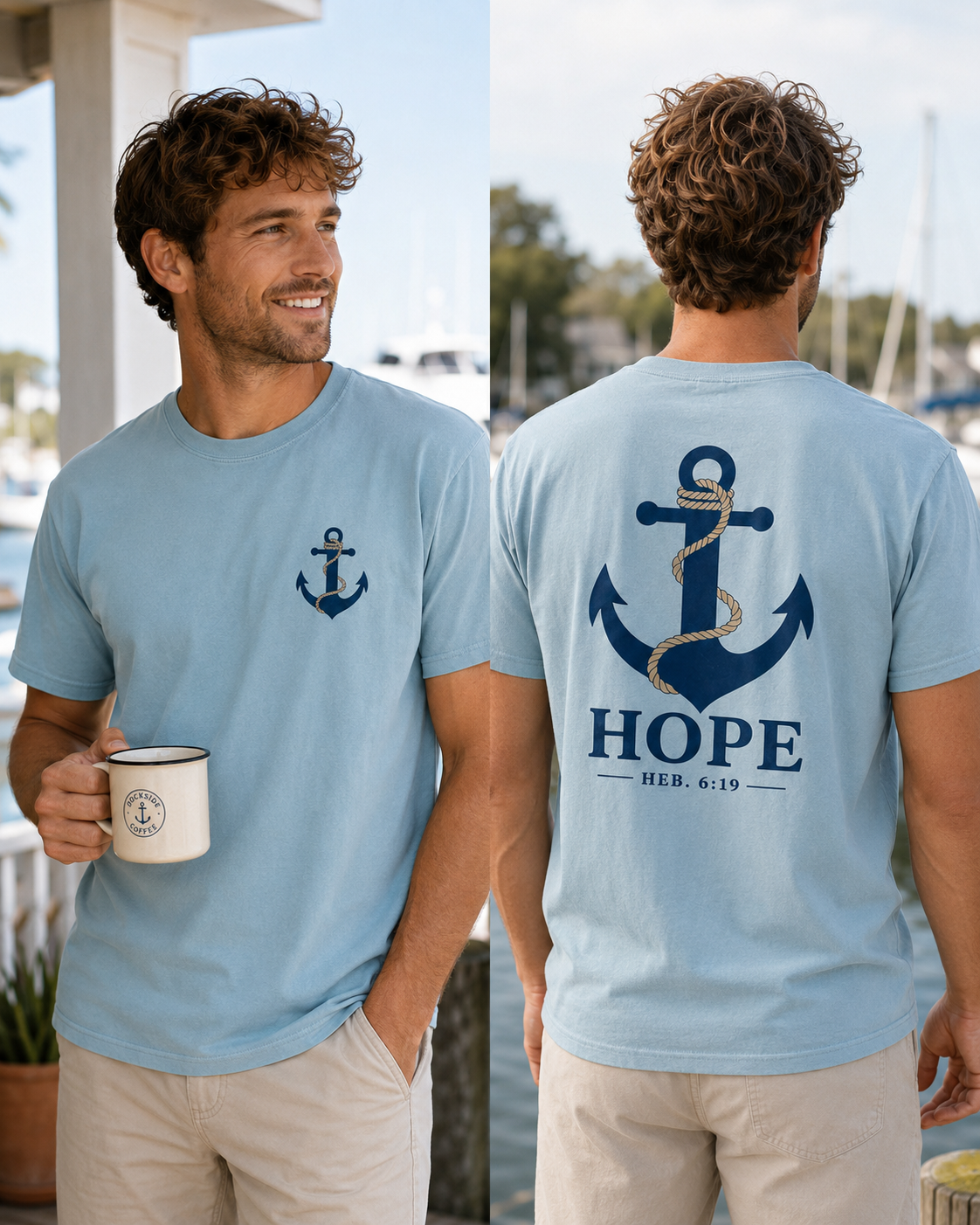 Hope Anchor T-Shirt — Faith-Inspired Nautical Tee | Hebrews 6:19